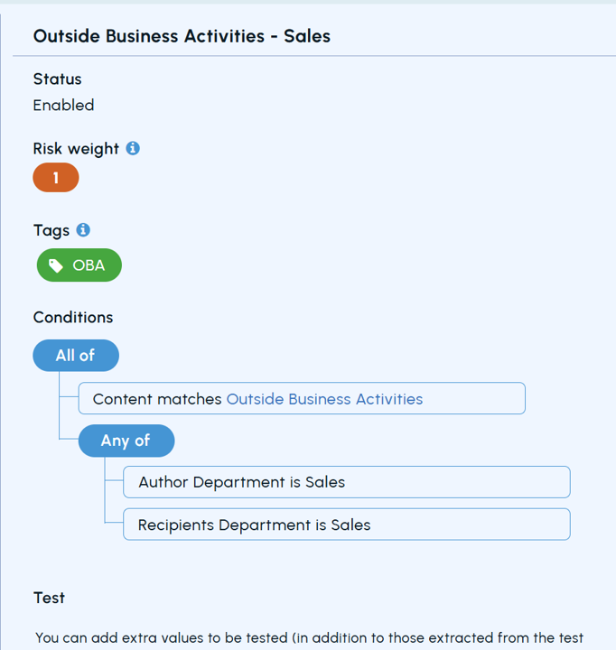 Screenshot of Arctera Insight’s Department selection interface showing automated department updates for classification policies, including child and root department controls.